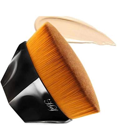 Haf Makeup Brush Liquid Powder Foundation Brush Flawless Brush With Synthetic Soft Fiber Bristles Diamond Shaped Foundation Brush For Blending Liquid Cream Powder Cosmetics Black