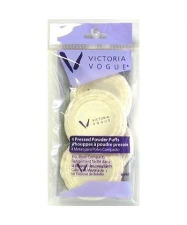 #449 Satin Top Cotton Velour Puffs 4 Count (Pack of 6)