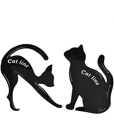 Barhunkft(TM) Cat Line Pro Eyeliner Stencils - 2Pcs Makeup Tool for Perfect Cat Eye Look - Buy Online on GoSupps.com