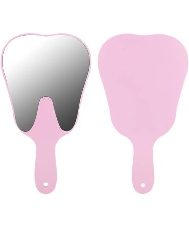 Cute Tooth Shaped Mirror with Handle Small Gift for Dental Clinic 3 Colors Available PC Material Designed for Oral Observation (Pink) - Buy Online on GoSupps.com