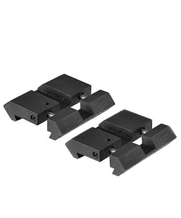 Acexier 2PCs / Lot Military Swallowtail to Weaver Picatinny 11mm to 22mm aluminum adapter .22 CAL Rifle Gun Mount Base Snap in Rail Adapter