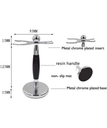 Buy NSNT Exquisit Men's Shaving Brush Set - Fashionable Silver Holder & Safety Razor | 9.5x15cm | International Shipping Available - Buy Online on GoSupps.com