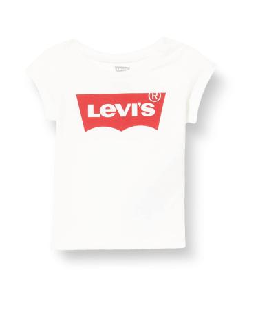 Levi's Kids ss Batwing a Line Tee Baby_Girls 24 Months Red / White
