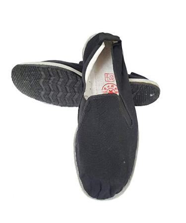 Ace Martial Arts Supply Kung Fu Closed Toe Slip On Shoes -Cotton Sole, Brown Rubber Sole and Yellow Bubble Gum Sole 7.5 Cotton Sole With Black Rubber Bottom