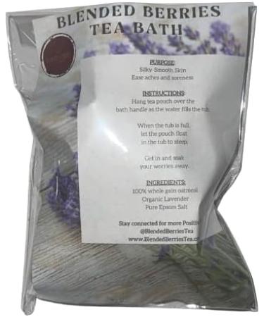 All Natural Tea Bath with Epsom Salt Oatmeal & Lavender - Relieve Aches Promote Silky Skin | 3.2 oz Sachet | International Shipping - Buy Online on GoSupps.com