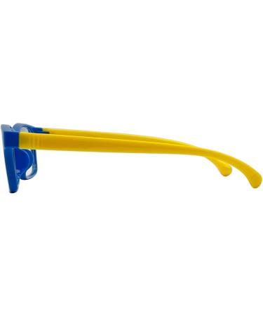 Buy LHSDMOAT Children's Blue Light Filter Glasses | Block Blue Light Rectangular Frame Gaming Glasses - Blue/Yellow - Buy Online on GoSupps.com