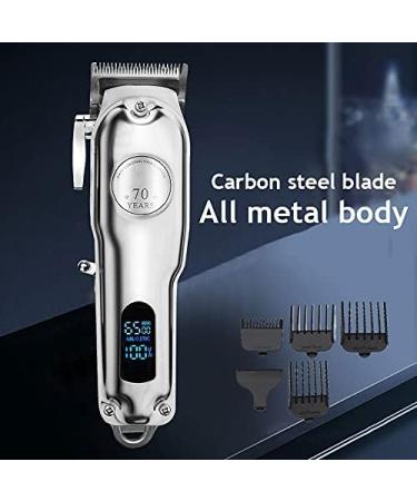Professional Rechargeable Hair Clippers with Carbon Steel Blades | All Metal Body Trimmer for Men | Ideal for Hairdressers - Buy Online on GoSupps.com