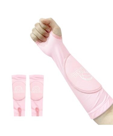 DKDXID 1 pair armstulps volleyball armshone women men forearms forearm protection volleyball armanschettes forearm saver volleyball Sleeves arm protection volleyball accessories sports forearm sleeves pink