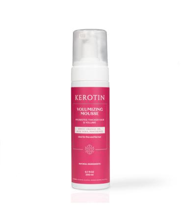 Kerotin Volumizing Mousse-Lifter Foam l Hair Thickening Mousse l Styling Mousse for Instant Hair Definition - Hair Thickness Booster, Ideal for Fine and Thin Hair - Cruelty-Free, Made in the USA.