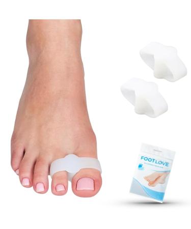 FootLove HALUX SILICONE CHALLENGE WITH DOUBLE RING N06 GEL (2 PCS) White