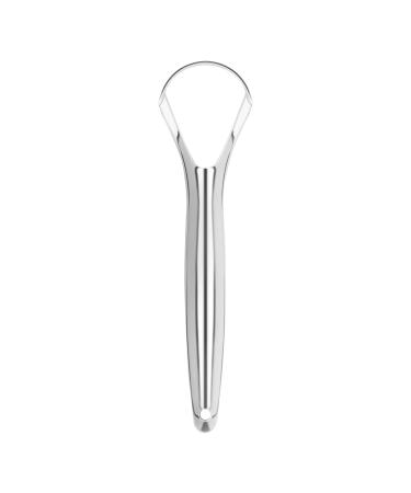 Tongue Scraper Stainless Steel Tongue Cleaner Metal Tongue Care Tool Oral Cavity Scrapers Tongue Scraping Fresh Breath Care Scraper for Dental Hygiene and Reducing Bad Breath ('Handle' Shape)