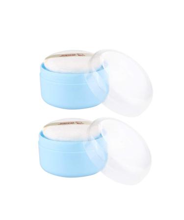 SUPVOX Talcum Powder Puff Box Empty Body Powder Container with Puffs and Sifter for Home and Travel