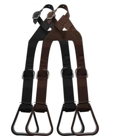 Showman Heavy Duty Nylon Adjustable Buddy Stirrups Black - Buy Online on GoSupps.com