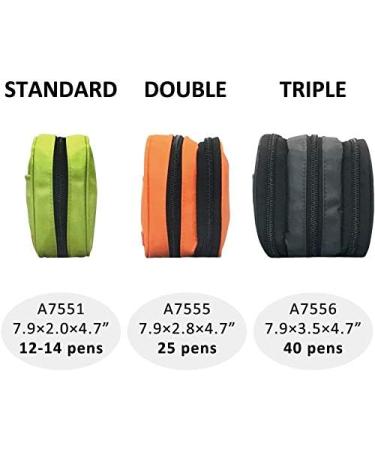 LIHITLAB Zipper Pen Case - Black, 7.9 x 2.0 x 4.7 Inches (A7551-24) - Buy Online on GoSupps.com