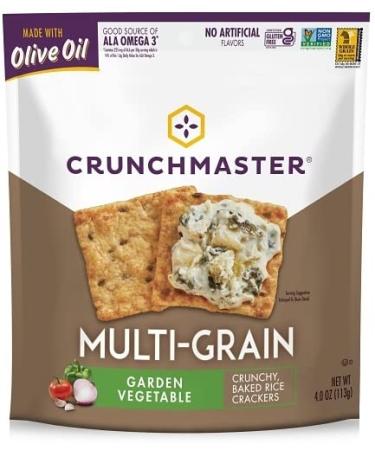 Crunchmaster Multi-Grain Crackers Variety Pack 12 oz - Sea Salt, Aged White Cheddar, Garden Vegetable - Includes Make Your Day Bag Clip - Pack of 3 - Buy Online on GoSupps.com
