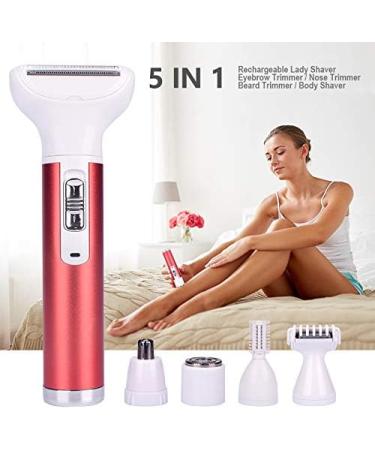 5-in-1 Women's Electric Razor - Portable USB Charging Painless Hair Removal for Face Bikini Legs & More - Buy Online on GoSupps.com
