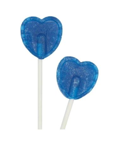 Blue Raspberry Heart Lollipops 5.2g each Individually wrapped (100) - Buy Online on GoSupps.com