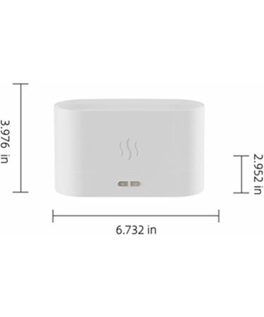Simulated Flame Air Diffuser | Essential Oil Diffuser | Mini Portable Cool Mist Humidifier for Home Office Yoga & Spa | Waterless Auto Off | Travel-Friendly (White/Black - Buy Online on GoSupps.com