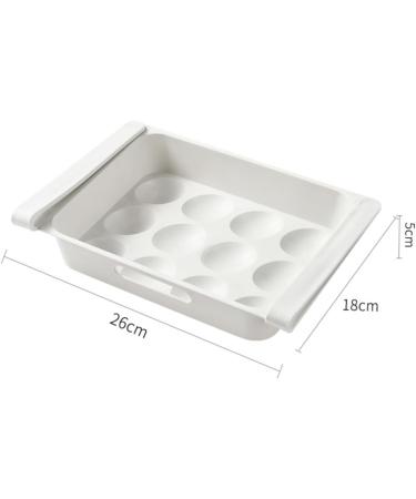 Generic 2pcs box Multi-purpose Home Drawer Storage Case Type for Fridge Refrigerator White Household Egg White 26x18cm - Buy Online on GoSupps.com