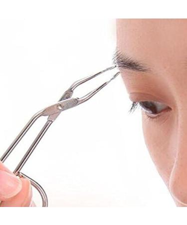 Professional Stainless Steel Eyebrow Tweezers & Scissors | Beveled Tip Beauty Tool for Perfect Eyebrow Shape | Portable & Durable - Buy Online on GoSupps.com
