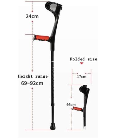 Forearm Crutches Adjustable Forearm Crutches - Lightweight Cuff Crutch - Adjustable Durable for Standard and Tall Adults - Comfortable on The Wrist - Replaceable Molded Prosperous - Buy Online on GoSupps.com