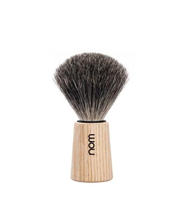 nom - Shaving brush - THEO series - Pure badger hair - Natural ash wood