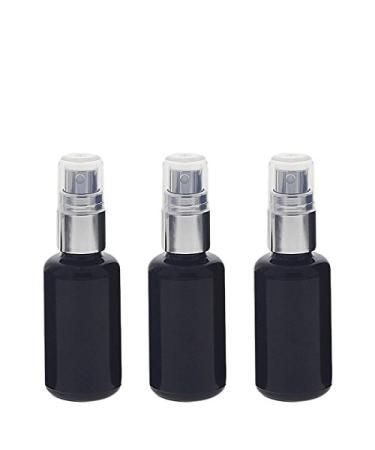 Violet glass Miron spray bottle 30ml strongly light-protecting Mironglas bottle with silver pump cosmetry cosmetex bottle 3 x 30 ml 30 ml (3-pack)