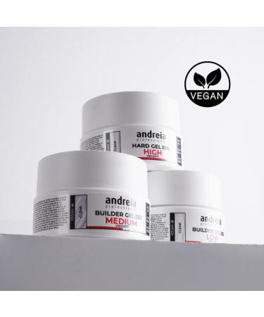 Andreia Professional Hard Nail Gel - Two-Phase 2-in-1 LED/UV Build-Up Gel for Strong Nail Tips & Extensions - High Viscosity Soft White 22g - Buy Online on GoSupps.com