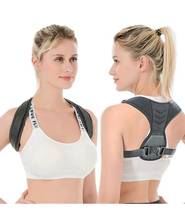 Posture Corrector for Men & Women | Adjustable Upper Back Brace for Neck Back & Shoulder Pain Relief - Universal Fit - Buy Online on GoSupps.com