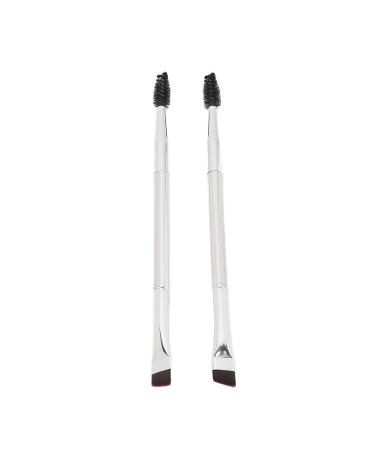Double Ended Silver Brow Brush - Soft Hair Eyebrow & Eyelash Tool for Weddings & Home | International Shipping Available - Buy Online on GoSupps.com