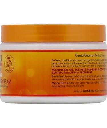Cantu Shea Butter Coconut Curling Cream 12 Oz - Best Curl Definition & Moisture for Curly Hair | Shop Internationally - Buy Online on GoSupps.com