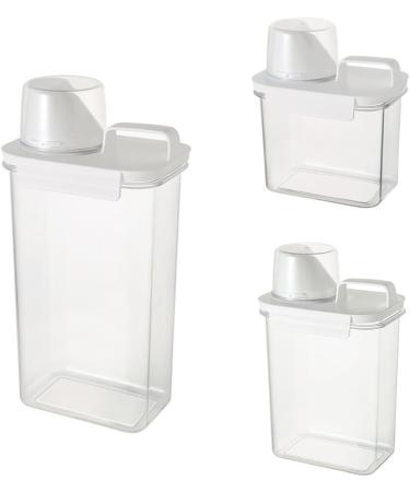 URPIZY Airtight Laundry Detergent Dispenser with Measuring Cup Washing Powder Container Storage Bucket Laundry Detergent Box for Soft Washer(1100ML) - Buy Online on GoSupps.com