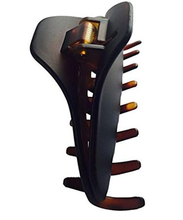 Parcelona French Thin Boss Medium Dark Brown Shell Matte Hair Claw Clip - 3.5 Inches - Buy Online on GoSupps.com