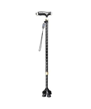 Crutch Elderly People Auxiliary Four-Jaw Assist Cane Rotate Four Feet Telescopic Walking Stick Ltifunction Non-Slip Family Warm Life