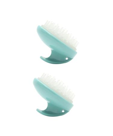 FRCOLOR 2 STK Massage devices for the scalp head brush made of silicone scalp foster bathroom massage brush hair scalp massage brush shampoo brush scales removal