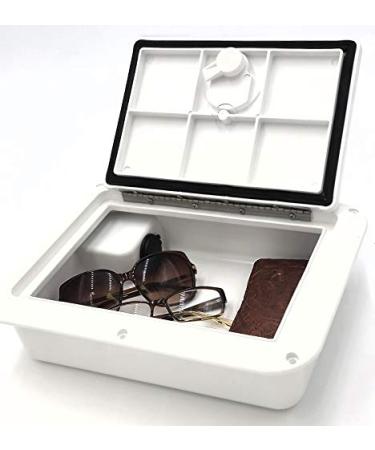 DPI Marine Glove Box with USB Charging Station in Polar White (Bright White) 9"x12" DPG912PW-USB