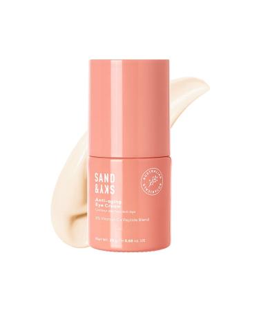 Sand & Sky Anti-Aging Eye Cream - For Dark Circles Wrinkles Puffiness Eye Bags Removal | Firming Brightening Skin Tone Corrector | With Hyaluronic Acid Vitamin C Peptide
