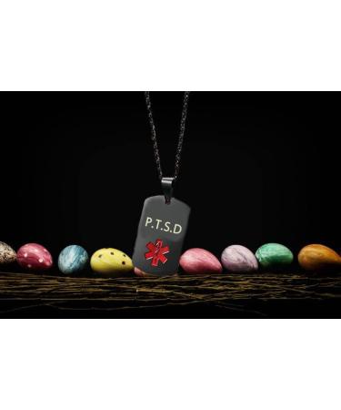 Medical ID Necklaces for Men & Kids | Diabetes Alert | Laser Engraved Stainless Steel Emergency Pendant - Buy Online on GoSupps.com