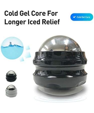 Cryosphere Cold Massage Roller Ball - Relief for Inflammation & Swelling, Muscle Recovery and Relaxation - Black - Buy Online on GoSupps.com