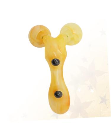 Ipetboom Bead Roller Massage Tool - Facial Roller & Massager for Skin Care | Magnetic Bead Roller 18x11x7cm - Yellow - Buy Online on GoSupps.com