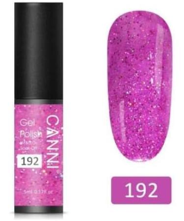 Gel Nail Polish UV CANNI 5ml Mini Set of 4 Glitter Cool Tones - Soak Off Base Top Colour Coat Manicure Acrylic Gifts Women Nails Set 8 - Buy Online on GoSupps.com