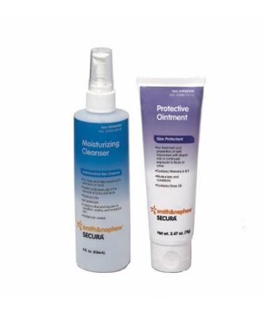 Smith and Nephew Inc Secura Personal Skin Care Kit Contains 8Oz Secura Personal Cleanser and 2-1/2 Secura Skin Protective Ointment (Kit of 1 Kit)