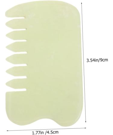 Oatipho Jade Gua Sha Comb Manual Face Scraping Tool for Skin Massage | Chinese Gua Sha Boards & Broad Tooth Scratch Massager - Buy Online on GoSupps.com