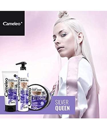 Cameleo Silver Toning Mask - Purple Treatment for Blonde Grey White Hair - UV Protect - 200ml - Buy Online on GoSupps.com
