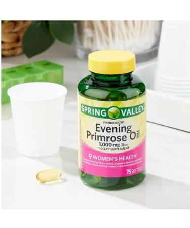 Generic Spring Valley Women's Health Evening Primrose Oil Softgels 1000mg 75 Count+ DRI Store Sticker - Buy Online on GoSupps.com