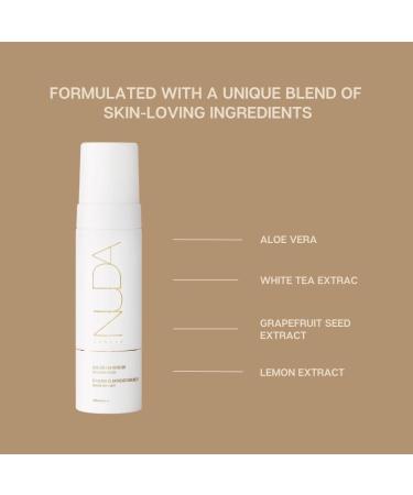 Nuda Sunless Tan Remover | Gentle Vegan Mousse with Aloe Vera & Vitamins A C E | Non-Abrasive Fake Tan Remover for Women (190mL - Buy Online on GoSupps.com