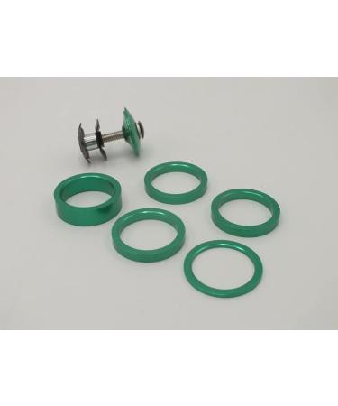 Motobecane Anodized 1 1/8 Headset Spacer Kit - Green Top Cap & Star Nut Bolt - Buy Online on GoSupps.com