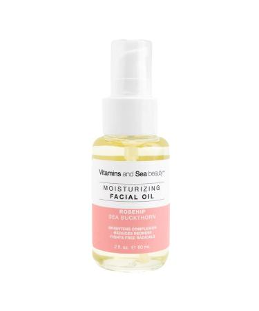VITAMINS AND SEA BEAUTY Face Oil Facial Day Moisturizer Hydrating with Rosehip Oil and Sea Buckthorn  All Skin Types  2 Fl Oz 2 Fl Oz (Pack of 1)