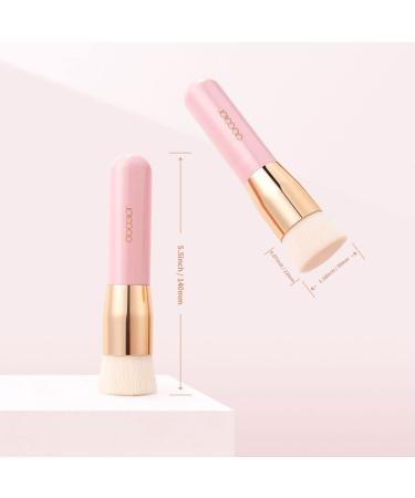 Docolor Flat Top Kabuki Foundation Brush - Premium Synthetic Makeup Tool for Flawless Application - Pink - Buy Online on GoSupps.com
