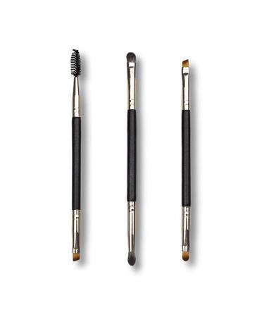 Eye Makeup Brush Sets| Eye Line Brush| Eyeshadow Brush| Eyebrow Brush| Eye Concealer Brush| Duo Eyeshadow Blending Brush for Eye Make Up (3 Pieces)